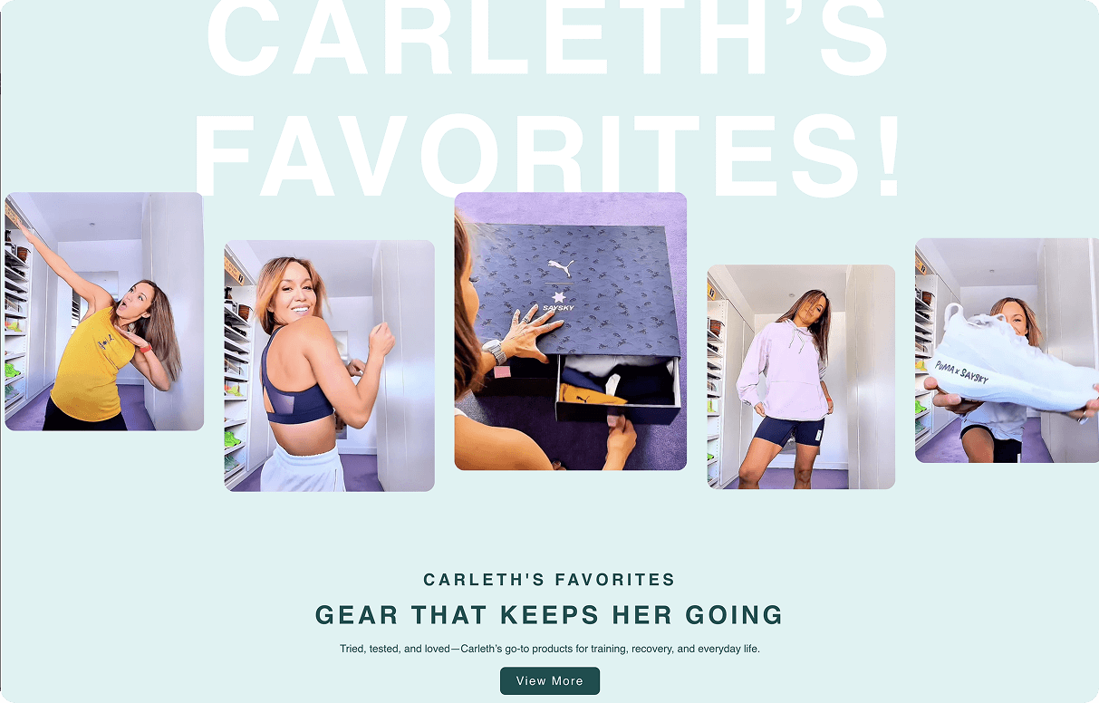 Image showing carleth favorites page