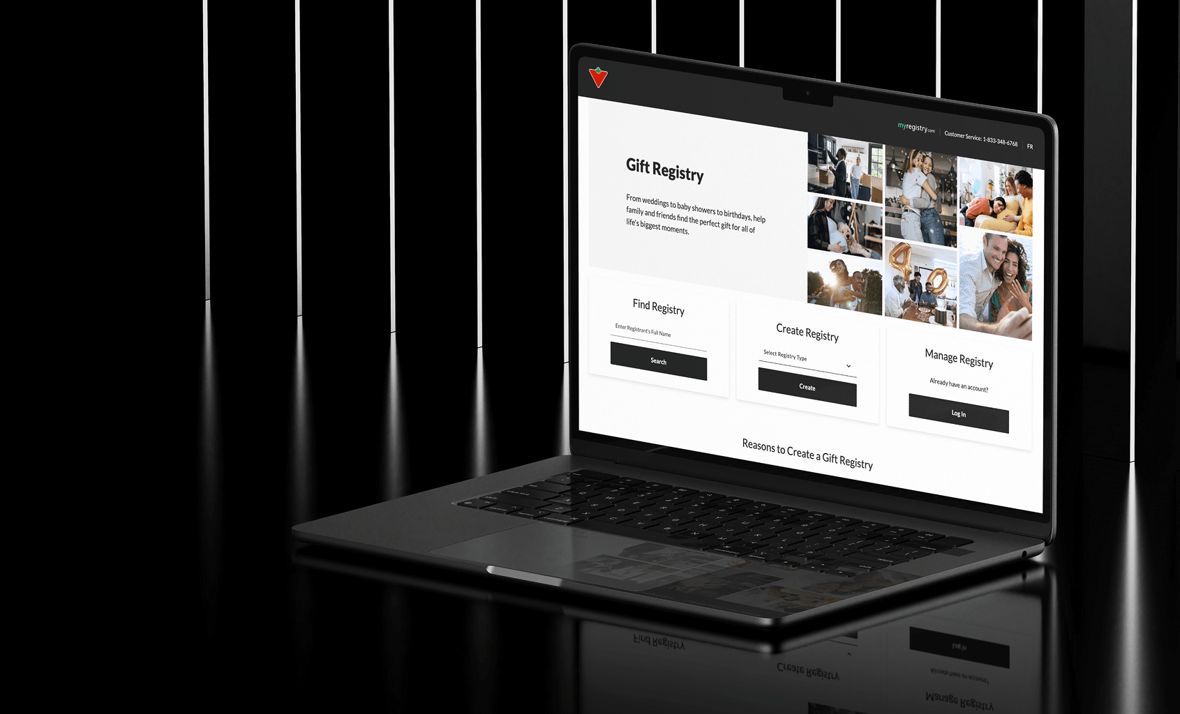 image sowing a laptop with the Canadian Tire landing page